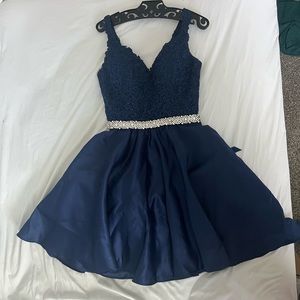 Navy blue short dress